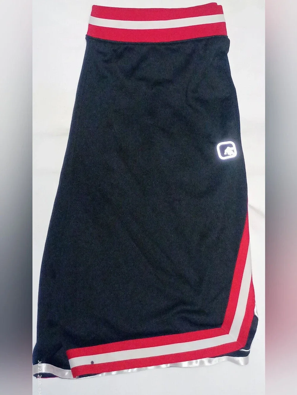 AND1 Men's Sideline Mesh Basketball Shorts Black Red White Large